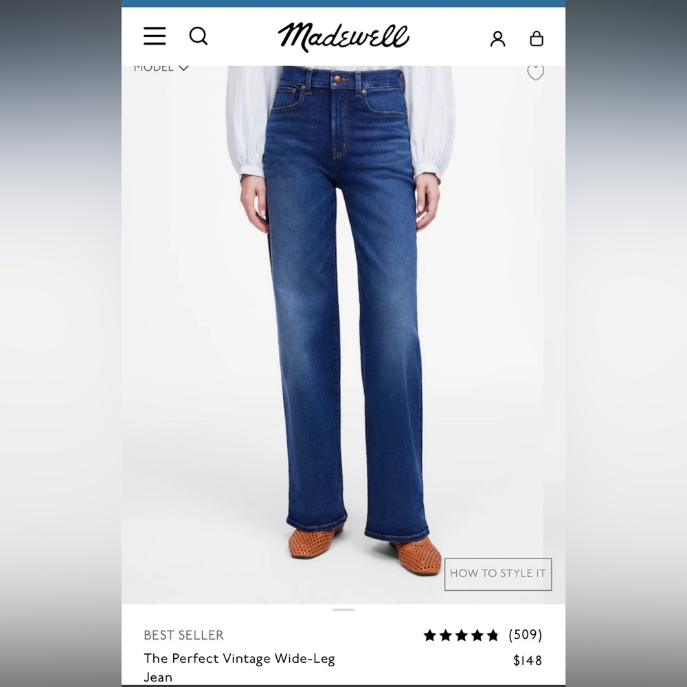 Madewell The Perfect Vintage Wide‑Leg Jean